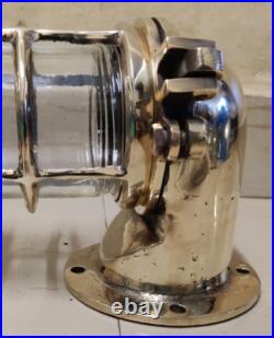 Original Brass Passage Way Light Ex Japanese Navy Blue 1pc Very Rare&old