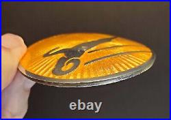 Original DODGE Enamel Crankhole Cover Badge Emblem 1938 Only Fox Co. VERY RARE