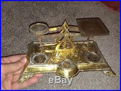 Original H Potter Apothecary Shop Ornate Brass Scale Prop Very Unique And Rare