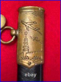 Original Very Rare Soviet Air Force Officers Dagger witch Scabbard 57