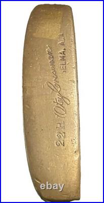 Otey Crisman 22H Brass Napa Blade Putter Selma ALA Hickory 35 RH Very Rare Club