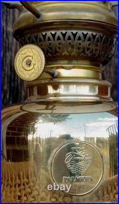PALMER/PALMER'S FAMOUS VERY RARE ANTIQUE  Brass Table lamp UNUSED