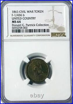 PCWT Fuld 1/436b R7 NGC MS-64 French Liberty Head / United Country VERY RARE