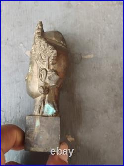 Pair Antique Oriental Stamp in bronze with Princess head motif. Very Rare, Asia