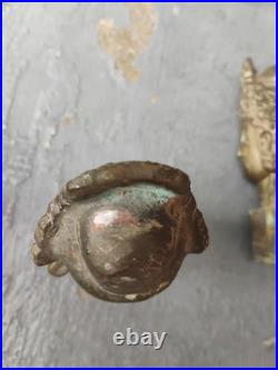 Pair Antique Oriental Stamp in bronze with Princess head motif. Very Rare, Asia