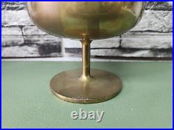 Pair of Brandy Snifter Vases Florence Knoll Associates 1950s Brass, Very Rare