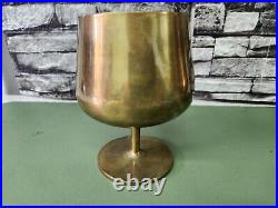 Pair of Brandy Snifter Vases Florence Knoll Associates 1950s Brass, Very Rare