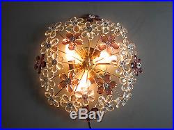 Pair of elegant very rare 1960s Christoph Palme glass ceilings or wall lamps