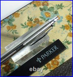 Parker Jotter First Years V Clip All Stainless Brass Threads USA Very Rare