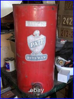 Pate Motor Oil Vtg Shop Container 1930s 40s Very Rare 15 Gallon Brass Milwaukee