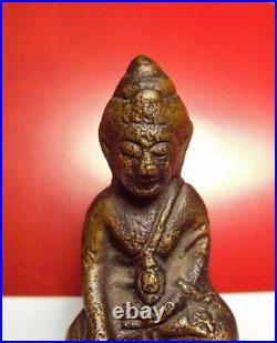 Phra Kring Small Buddha Brass Status Very Rare