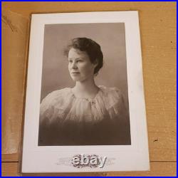 RARE Antique 1800s Velvet & Brass Victorian Photo Album with 12 VERY OLD Photos