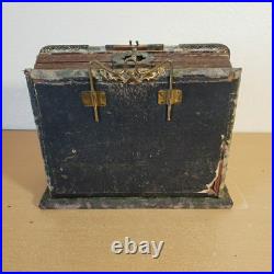 RARE Antique 1800s Velvet & Brass Victorian Photo Album with 12 VERY OLD Photos