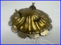 RARE Antique Detailed Vintage Italian Brass Trinket Dish- Very Unique