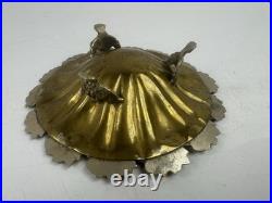 RARE Antique Detailed Vintage Italian Brass Trinket Dish- Very Unique