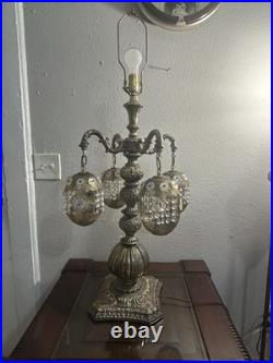 RARE Antique Loevsky Style Hollywood Regency 3 Way Lamp Very Unique Working