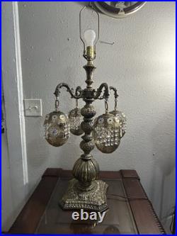 RARE Antique Loevsky Style Hollywood Regency 3 Way Lamp Very Unique Working