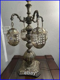 RARE Antique Loevsky Style Hollywood Regency 3 Way Lamp Very Unique Working