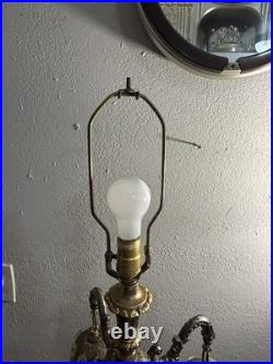 RARE Antique Loevsky Style Hollywood Regency 3 Way Lamp Very Unique Working