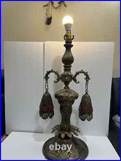 RARE Antique Loevsky Style Hollywood Regency 3 Way Lamp Very Unique Working