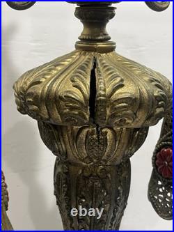 RARE Antique Loevsky Style Hollywood Regency 3 Way Lamp Very Unique Working