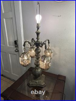 RARE Antique Loevsky Style Hollywood Regency 3 Way Lamp Very Unique Working