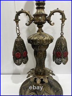 RARE Antique Loevsky Style Hollywood Regency 3 Way Lamp Very Unique Working