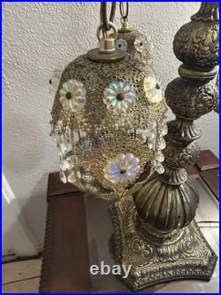 RARE Antique Loevsky Style Hollywood Regency 3 Way Lamp Very Unique Working