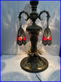 RARE Antique Loevsky Style Hollywood Regency 3 Way Lamp Very Unique Working
