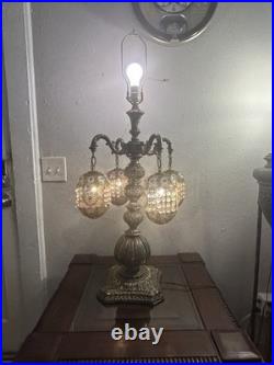 RARE Antique Loevsky Style Hollywood Regency 3 Way Lamp Very Unique Working