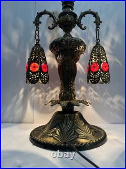 RARE Antique Loevsky Style Hollywood Regency 3 Way Lamp Very Unique Working