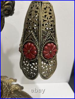 RARE Antique Loevsky Style Hollywood Regency 3 Way Lamp Very Unique Working