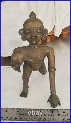 RARE Antique Solid Brass Thai Statue Very Unique, Detailed and Heavy