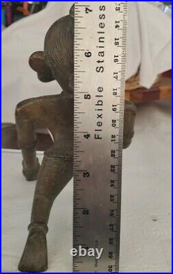 RARE Antique Solid Brass Thai Statue Very Unique, Detailed and Heavy