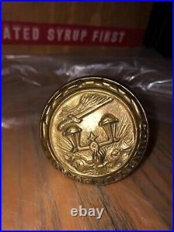 RARE County of Suffolk brass door knob very ornate & detailed 2.5 NY MA