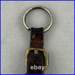 RARE Very Hard To Find Ralph Lauren Lion Lioness Brass Leather Watch Fob #65097