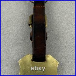 RARE Very Hard To Find Ralph Lauren Lion Lioness Brass Leather Watch Fob #65097