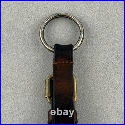RARE Very Hard To Find Ralph Lauren Lion Lioness Brass Leather Watch Fob #65097
