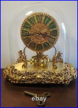 RARE Very ORNATE VINTAGE KERN & SOHNE ANNIVERSARY CLOCK GLASS KEY Brass WORKS