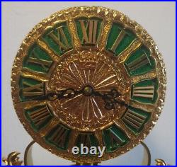 RARE Very ORNATE VINTAGE KERN & SOHNE ANNIVERSARY CLOCK GLASS KEY Brass WORKS