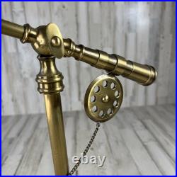 RARE Vintage Brass Fly Fishing Rod Lamp In Excellent Condition Very Heavy