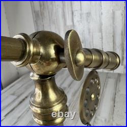 RARE Vintage Brass Fly Fishing Rod Lamp In Excellent Condition Very Heavy