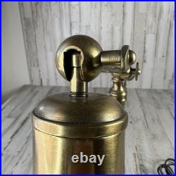RARE Vintage Brass Fly Fishing Rod Lamp In Excellent Condition Very Heavy