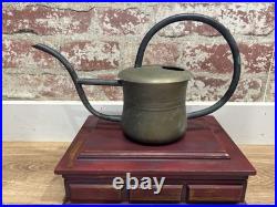 RARE Vintage Mid-Century American Brass Gold Watering Can VERY RARE SHAPE