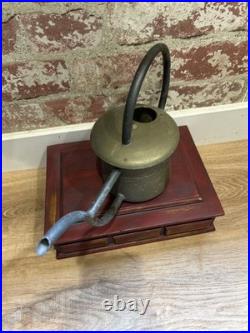 RARE Vintage Mid-Century American Brass Gold Watering Can VERY RARE SHAPE