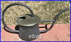 RARE Vintage Mid-Century American Brass Gold Watering Can VERY RARE SHAPE