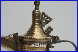RARE very old NIZWA 29cm Antique copper brass Dallah islamic Coffee Pot Bedouin
