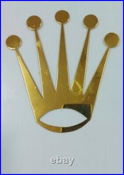 ROLEX Brass Crown Dealer Display very rare big 18cm new old stock