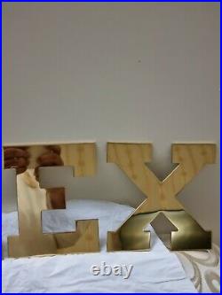 ROLEX Brass Letters Dealer Display Sign very rare big letters and Rolex Crown