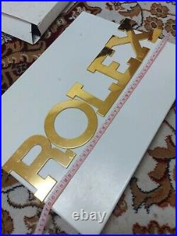 ROLEX Brass Letters Dealer Display Sign very rare big letters new old stock